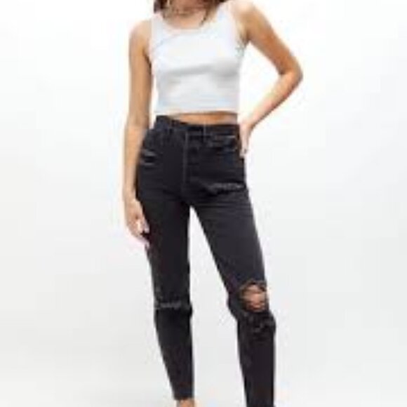PACSUN high rise straight jeans in black Size 23 - Picture 10 of 10